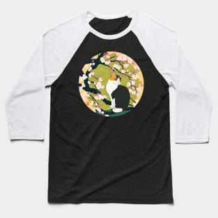 Cat Sakura Japanese Kawaii - Love Cherry Blossom Baseball T-Shirt